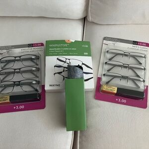 7 pairs NEW +3.00 readers